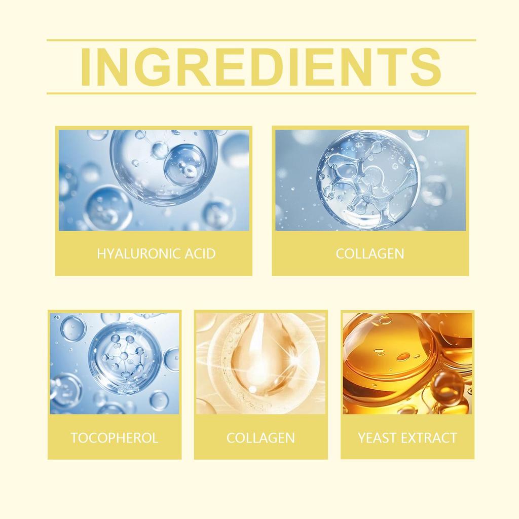 EELHOE Kollagenmaske (4 Stück): Reduziert feine Linien, strafft und glättet die Haut, bietet antioxidative Vorteile, nährt, spendet Feuchtigkeit und bekämpft Falten.