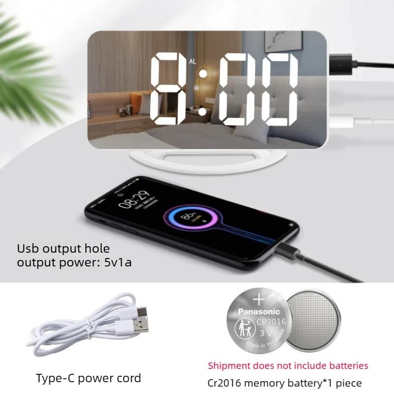 New Mute Vibration LED Luminous Bedside Alarm Clock With Snooze For Deaf And Hard Of Hearing