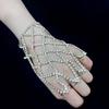 Baroque Crystal Hand Chain: Sparkling Diamond-Style Finger Bracelet