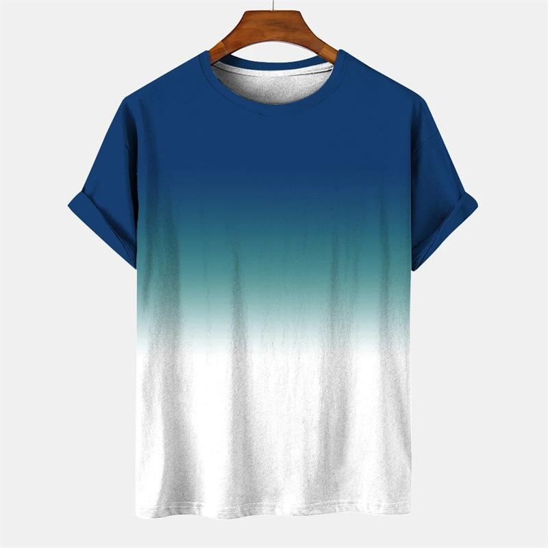 T-shirt Grafica Semplice Abbigliamento Uomo Gradiente di Colore Stampa 3D T-shirt Abbigliamento Harajuku Moda Uomo e Donna T-shirt Top 6XL
