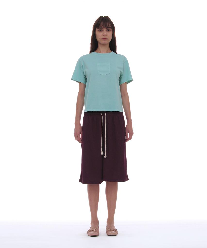PARTIMENTO WOMEN Pwc Garment Dyed Pocket Tee_Sky