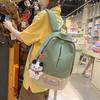 Unisex Harajuku Style Color Block Student Backpack Large Capacity Korean College Wind Ins New Shoulder Bag For Women