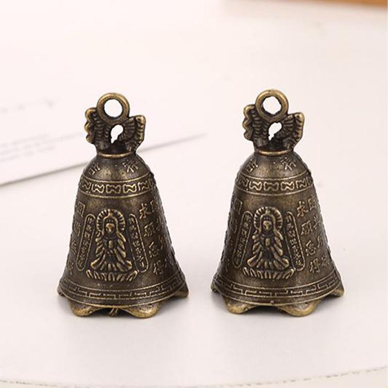 Metal Guanyin Ornaments Decorative Ancient Bronze Bell Men'S Car Old Retro Pendant Personality Fortune Wind Chime Ornaments