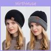 Knitted Hat Unisex With Solid Color Warm Hat Can Be Worn Both Inside And Outside