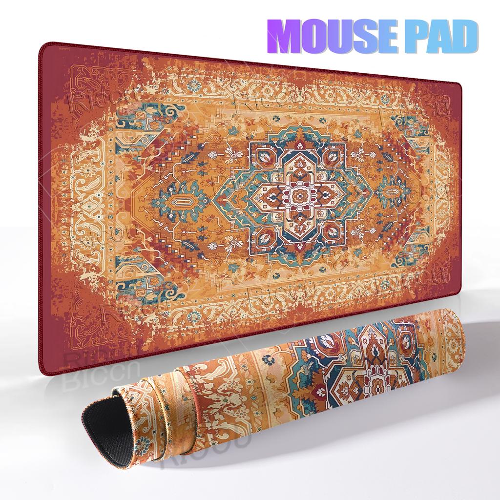 Retro Persian Carpet Pattern Mousepad Computer Gamer Rubber Keyboard Gaming Speed Mousemat Office Desk Accessries Free Shipping