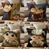 Over The Garden Wall Cushion Cover Anti-dustmite Pillowcase Invisible Zipper Silky Short Plush Sofa Cushion Cover