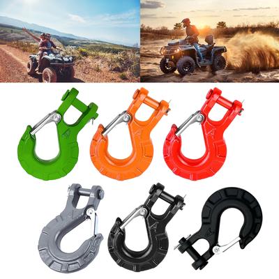 Clevis Slip Hook with Latches, 3/8Inch Grade 70 Drop Alloys Steel 6613lbs Loading for Tow Car Trailer