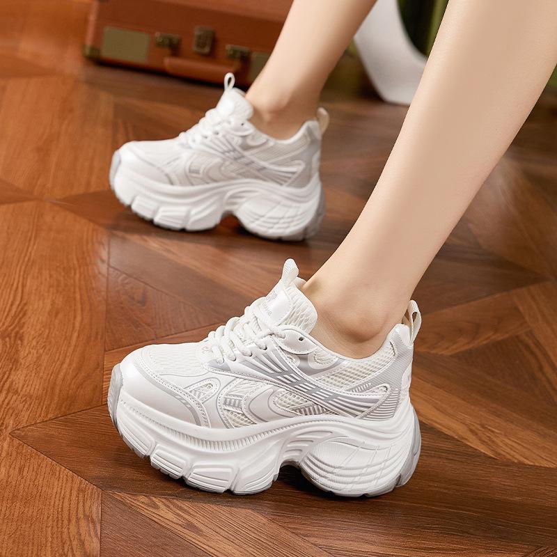 Dad shoes women's spring and summer new fashion mesh shoes casual sports shoes versatile thick-soled inner height-increasing women's shoes