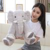 Elephant Plush Toy Extra Soft Adorable Appearance Creative Shape Tusk Design Fully Filled Decorative PP Cotton Sleeping Aid Elephant Plush