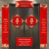 3D Flannel Door Couplets for Housewarming Ceremony - New Home Decor Stickers with Free Shipping