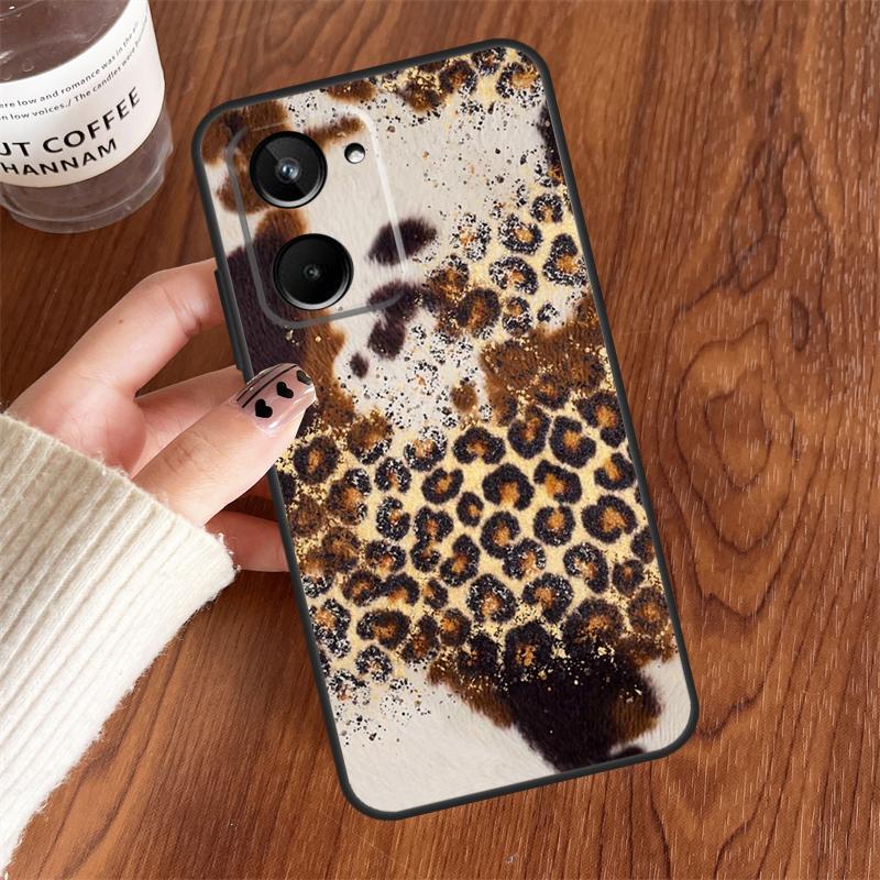 Coque Luxe Léopard Pour Realme 10 11 12 13 14 15 Pro Plus C65 C71 C75 C55 C63 C61 C53 C67 C35 GT6 GT7 Pro