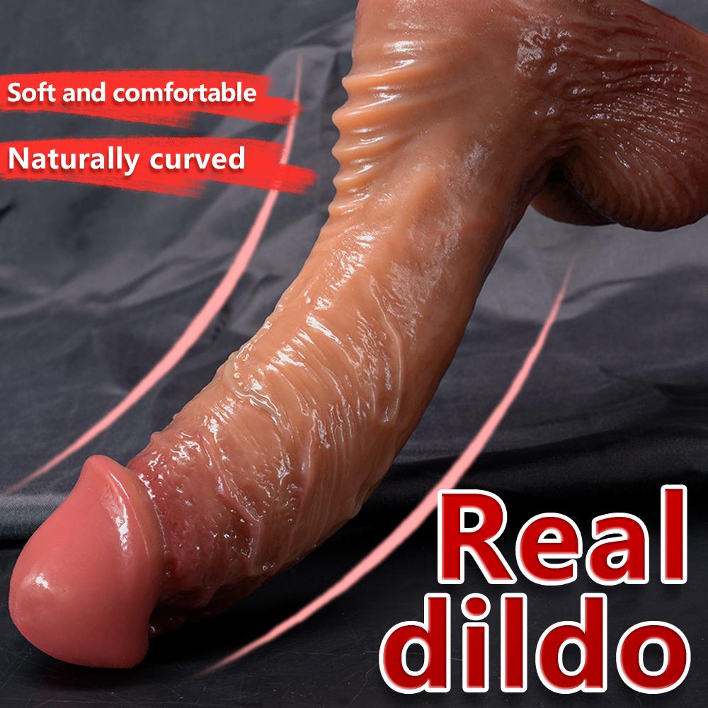 Liquid Silicone Dildo Cocked Head Artificial Penis Makeup Female Masturbator Thick Long Vacation Penis Adult Sexual Supplies