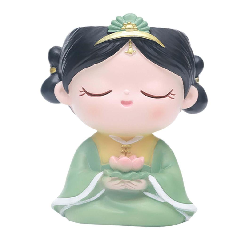 Head Planter Girl Figurine Decorative Pen Holder Crafts Ornament Desktop Flowerpot for Courtyard Outdoor Office Yard Home Decor