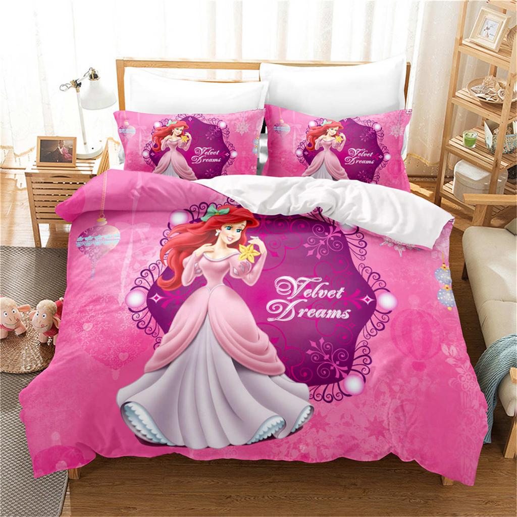 Comforter Bedding Comforter Sets Double King Size 3D Children'S Bedding Set 3-Piece 1 Princess