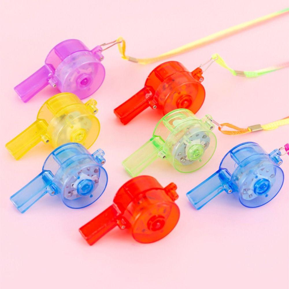 5 BUC Fluier din Plastic cu Lumină LED și Șnur Fluier de Petrecere Fluier Creativ Intermitent