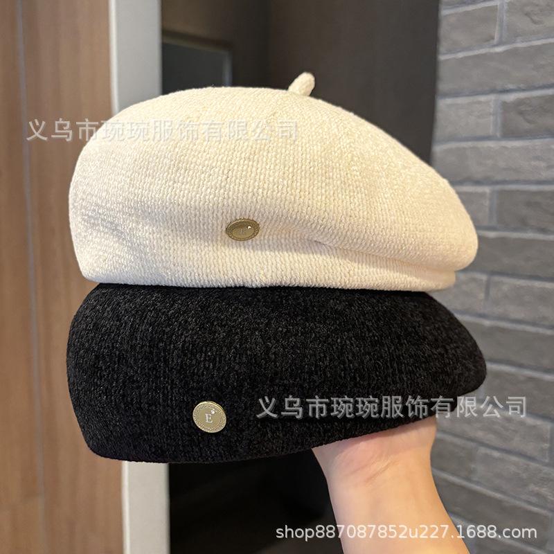 Autumn and winter retro woolen beret children college foreign style painter hat outdoor leisure bud hat