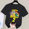 Pokemon Birthday Number T-shirt for Children Cartoon Figure Tee Top Pikachu Black Clothes New Kids Short Sleeve Clothing Gift