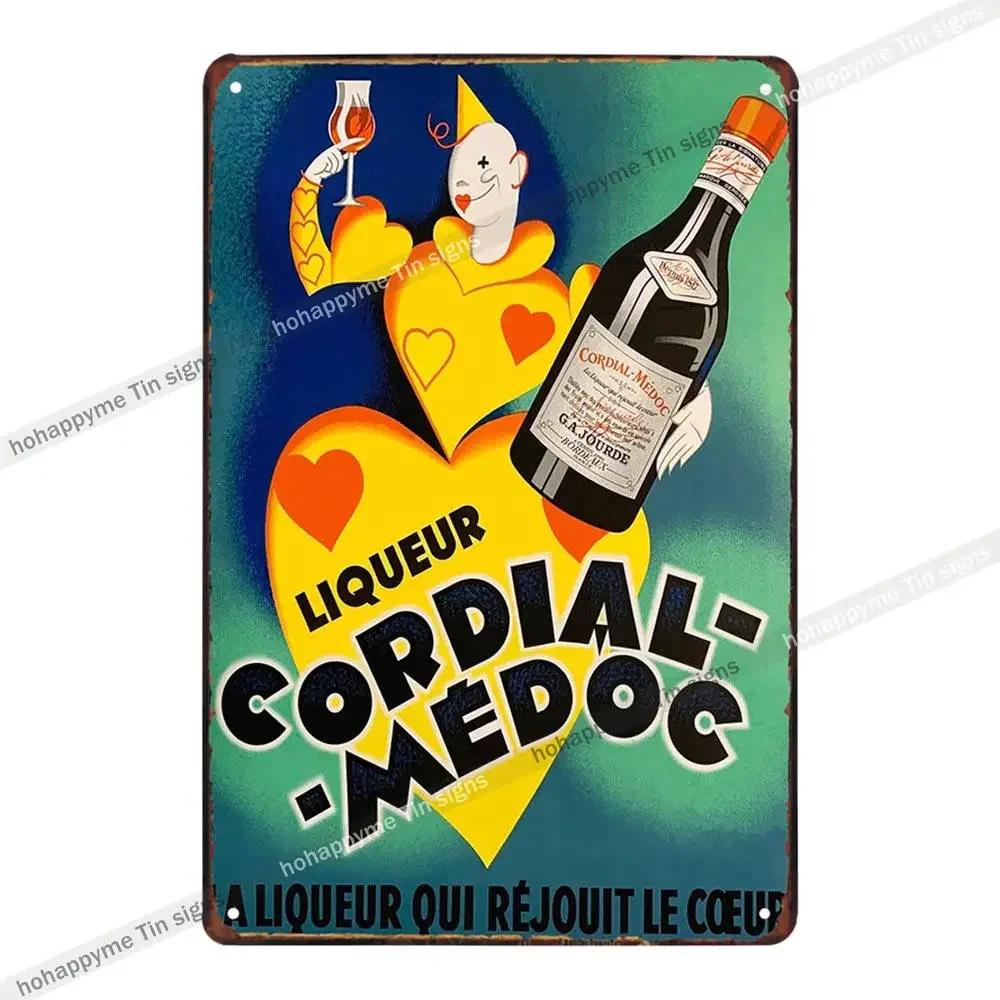 Bar Metall Wandkunst Dekoration Plakette Schilder Champagner Whisky Traube Wein Pub Club Cafe Poster Eisenmalerei Heimdekor 20x30cm
