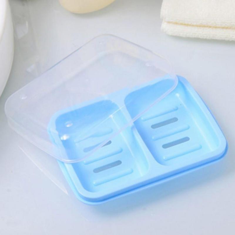 

Двойная решетчатая мыльница для ванной комнаты, общежития, студентов, переносная душевая миска с крышкой, водонепроницаемый герметичный корпус, сливная пластина