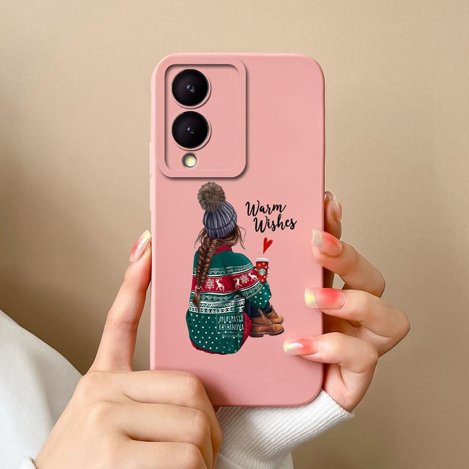 For VIVO Y17S 4G Phone Case Cute Sweet Girls Cartoons Matte Silicone Coque For VIVOY17S Y17s 4G High-quality New Design Funda