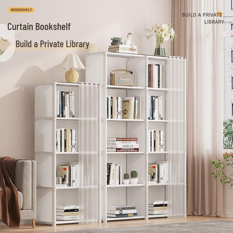 Multi-Layer Dustproof Floor Bookshelf for Home and Kids' Books, Desk-Side Book Storage Rack
