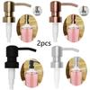 2pc Soap Pump Liquid Lotion Dispenser Replacement with Retro Metal Design