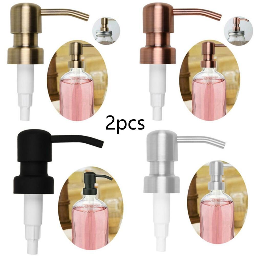 2pc Soap Pump Liquid Lotion Dispenser Replacement with Retro Metal Design