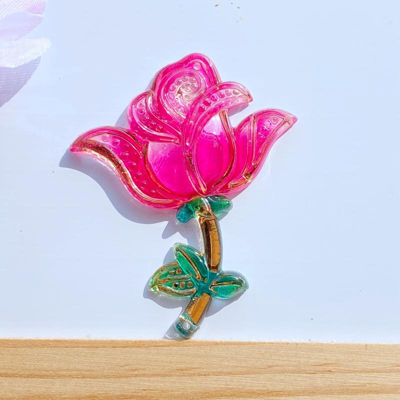 

8Pcs New Resin Mini Rose Flat Back Scrapbooking Hair Bow Center Embellishments DIY Accessories