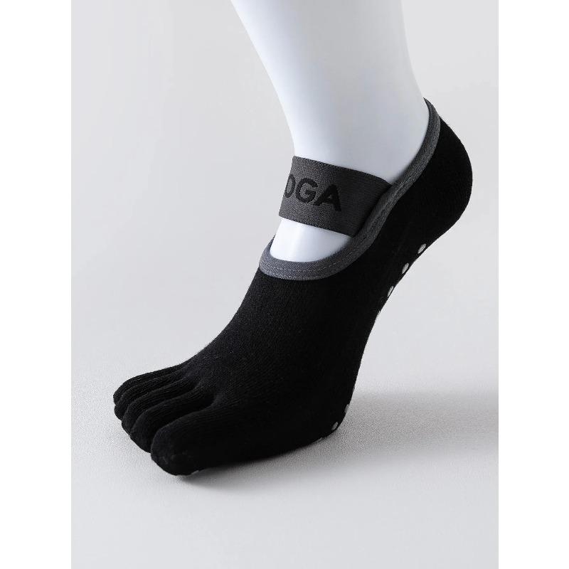 

Women s Five Finger Socks Professional Anti Slip Yoga Workout Ballet Non Slip Socks Gym Running one size чёрный