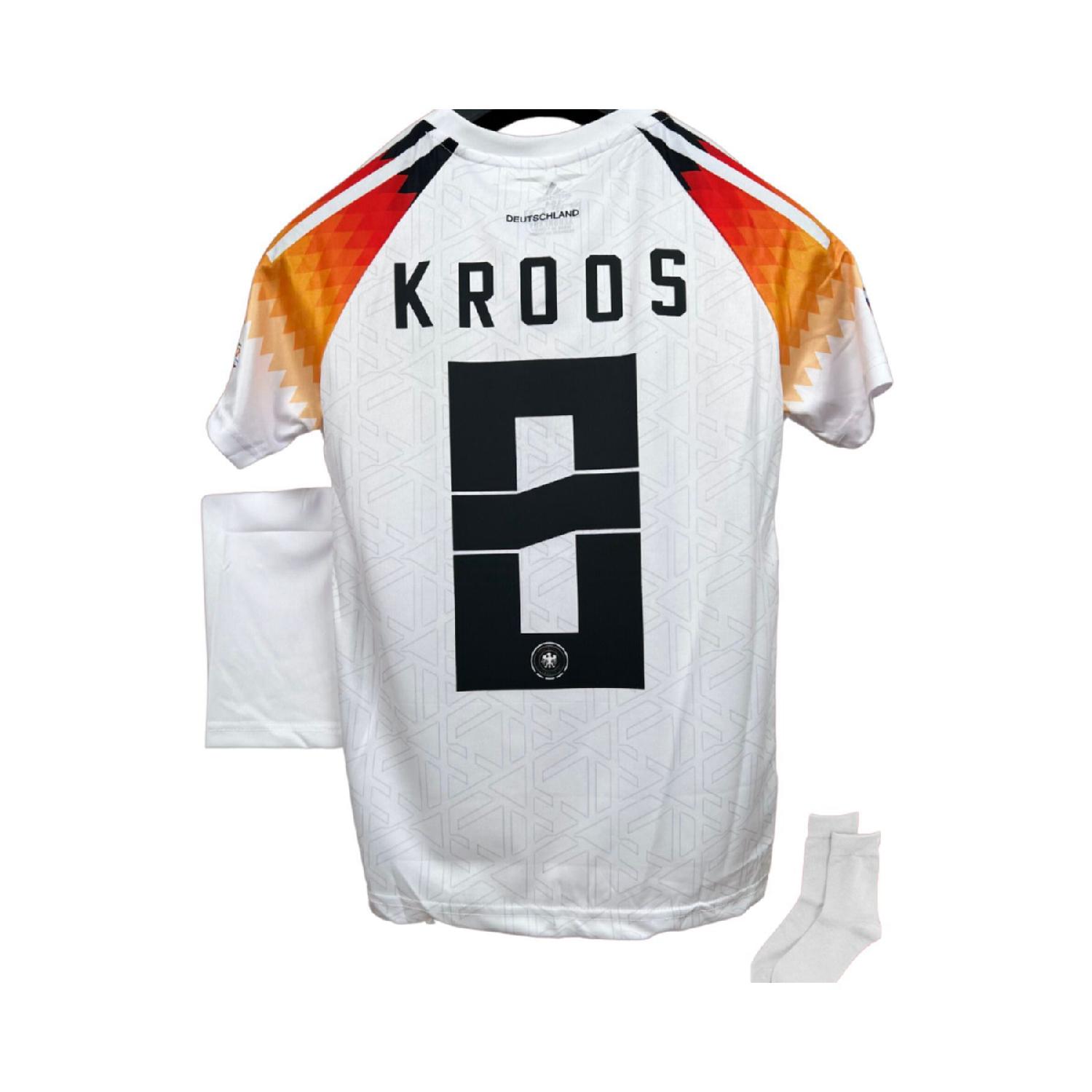 

Germany 24/25 New Season Kroos White Kids Jersey (jersey-shorts-socks-bracelet) Set Of 4 3-4 Yaş чистый