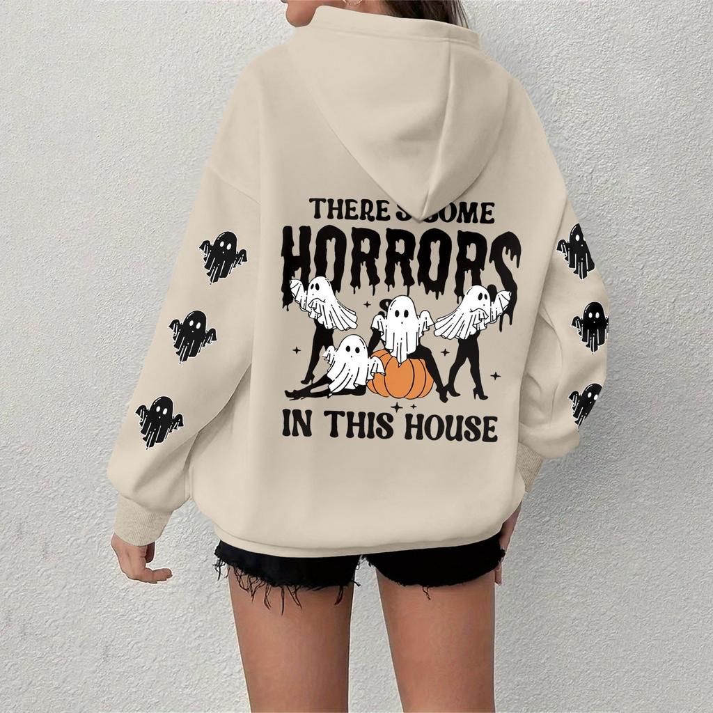 Women's Sweatshirt Casual Long Sleeve Atmosphere Top Loose Popular Round Neck Pullover Sweatshirt Top