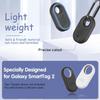 2 Pack Compatible for Samsung Galaxy SmartTag2 Case, Rugged Full Protective Anti-Slip Soft Silicone Case for Galaxy Smart Tag 2 with Key Ring, for