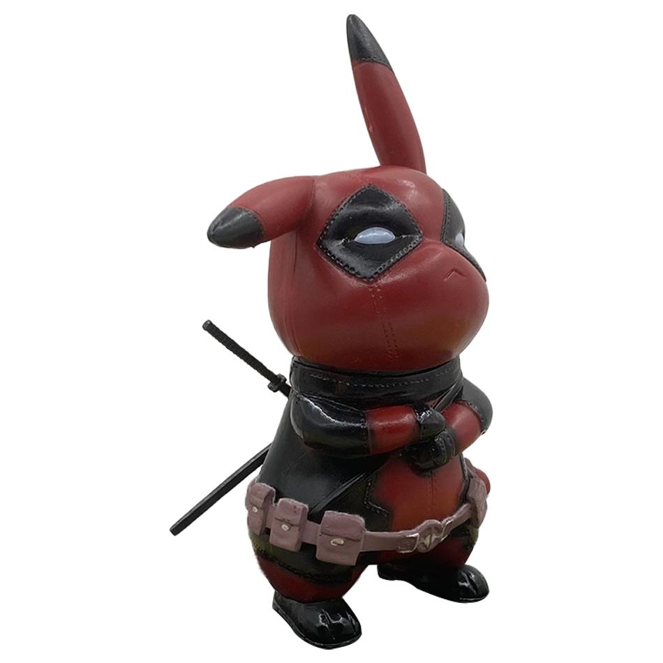 12cm Anime Figure PVC Pikachu Cosplay Deadpool Cartoon Action Figures Kawaii Model Collection Ornaments Kids Toys Gift