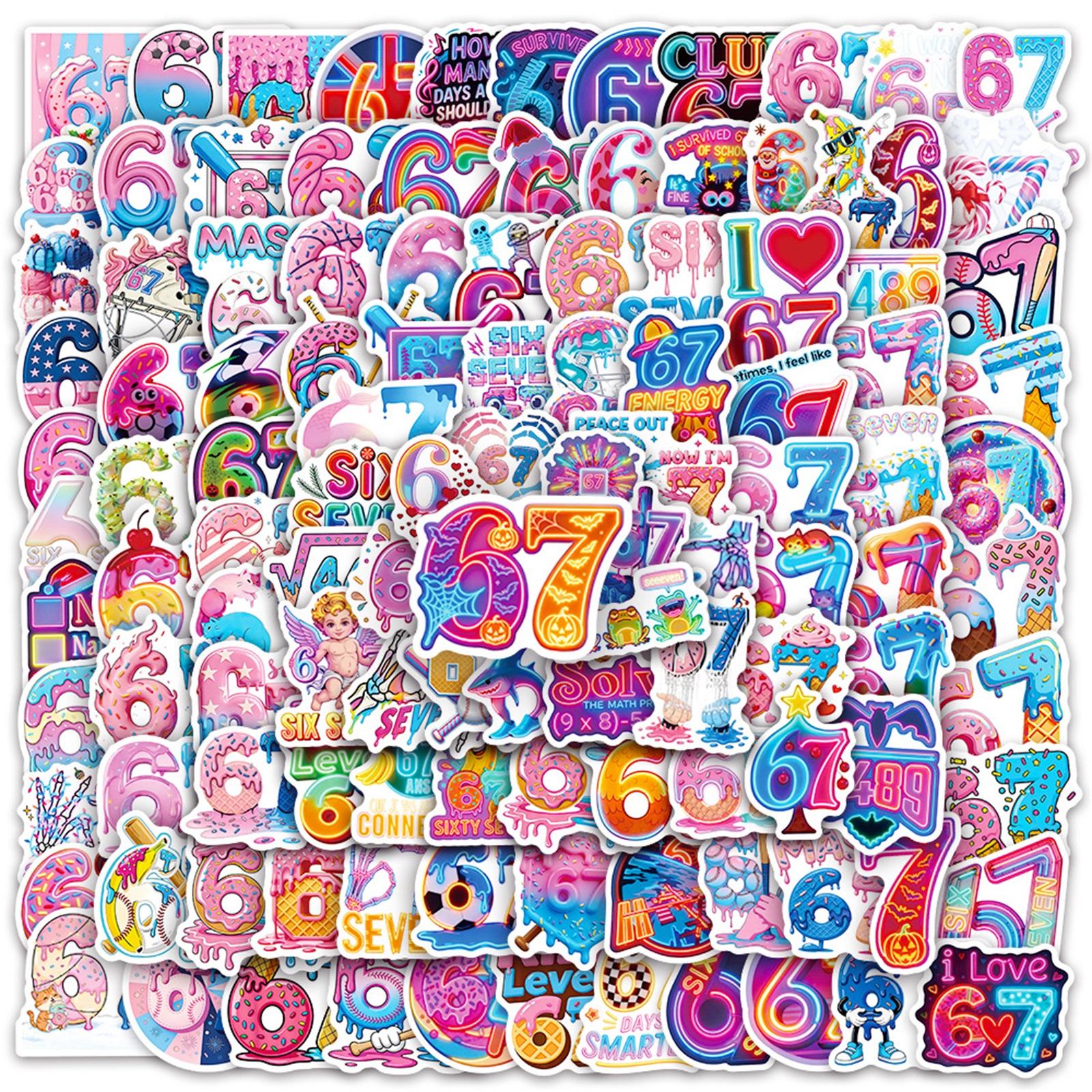 

120 Sheets Of Neon Stickers For Decorating Laptops, Water Bottles, Personalized Hand Account Stickers one size