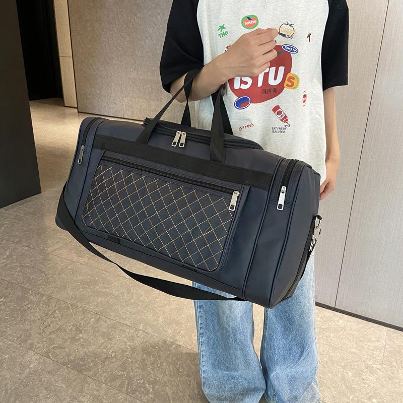Large capacity hand-held travel bag, business commute, business trip, luggage bag, household fitness clothing storage bag, can be set with tie rod