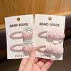 Korean Style Sweet Hair Accessories for Girls - Non-Damaging Hair Ties & BB Clips with Fabric Side Clips