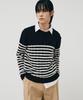 NOIRER Cable Half Stripe Knit (Black)