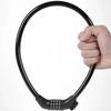 5-Digit Combination Bike Lock – 1200mm Anti-Theft Steel Cable (12mm Thickness) for Bicycle Security