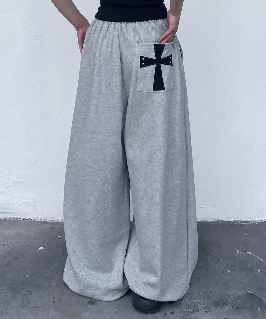 FUZZY SCAN Crosspatch Curved Balloon Pants Melange