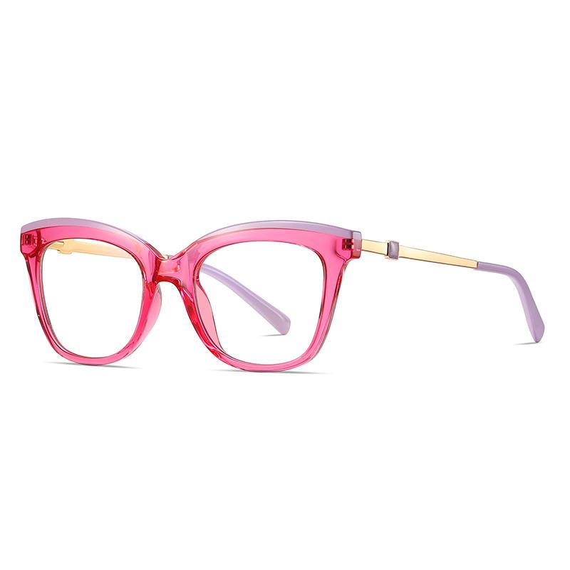 

0 -0.5 -0.75 To -6.0 Transparent Blue Frame Cat Eye Nearsighted Glasses For Women TR90 Prescription Eyewear Power +0.5 To +4.0 0