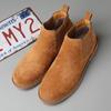 Große Mode Herren Chelsea Stiefel Echtes Leder Stiefeletten für Herren Winterstiefel