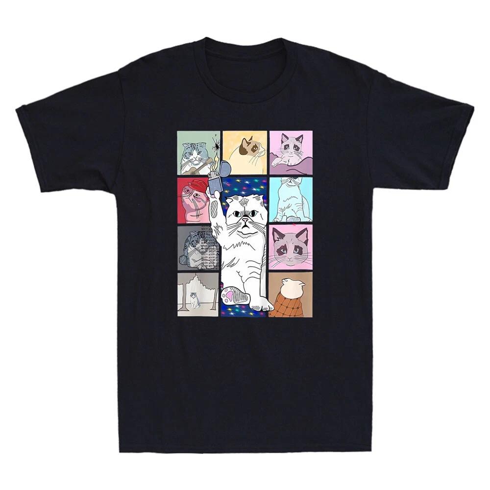 Karma is a Cat Funny Cat Holding Lighter Meme Cat Lover Gift Retro Men s T-Shirt XXL
