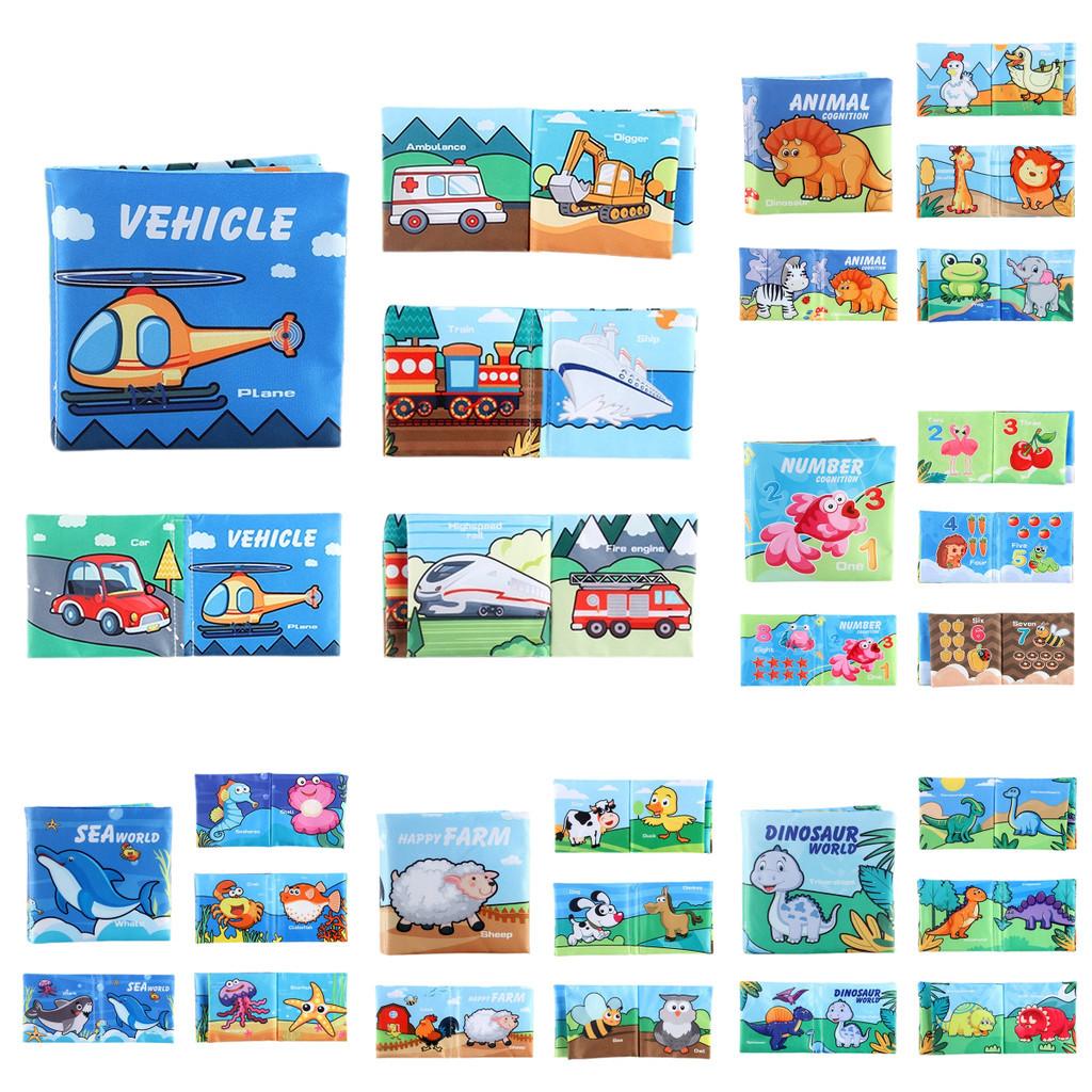 Soft Baby Cloth Book 0-3 Years Old Tear-proof Early Educational Toy With Sound Paper For Infant Toddler