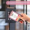 Porta Insignias con Pedrería de Cristal Brillante Cordón para Colgar Porta Tarjetas de Identificación Protector de Tarjetas