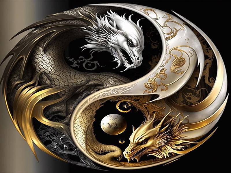 Yin-yang Animal Personality DIY Full Drill Diamond Decorative Painting
