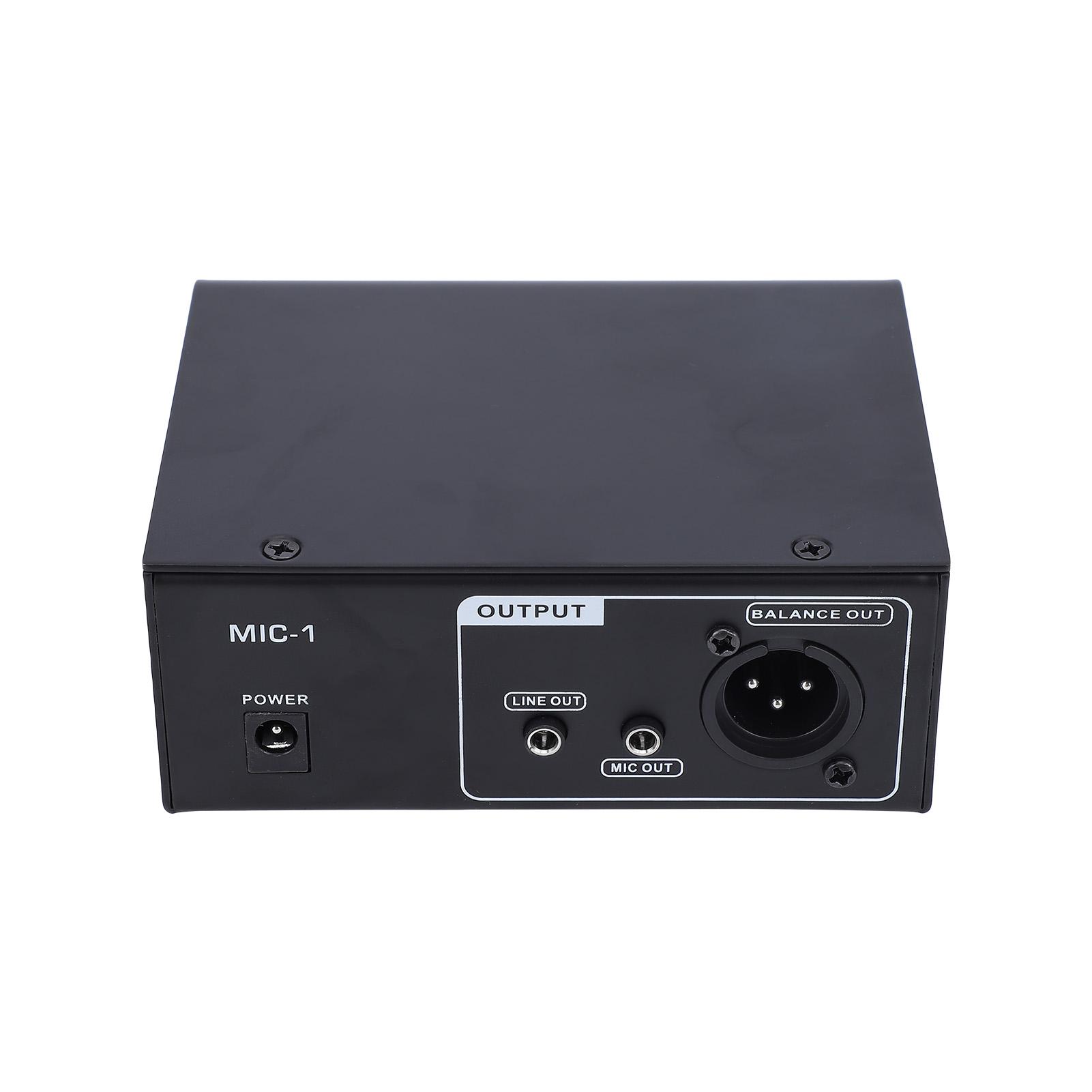 

Microphone Preamplifier 1 Channel XLR Mic Preamp Adjustable Gain Balanced Phantom Power Low Noise Metal Shell
