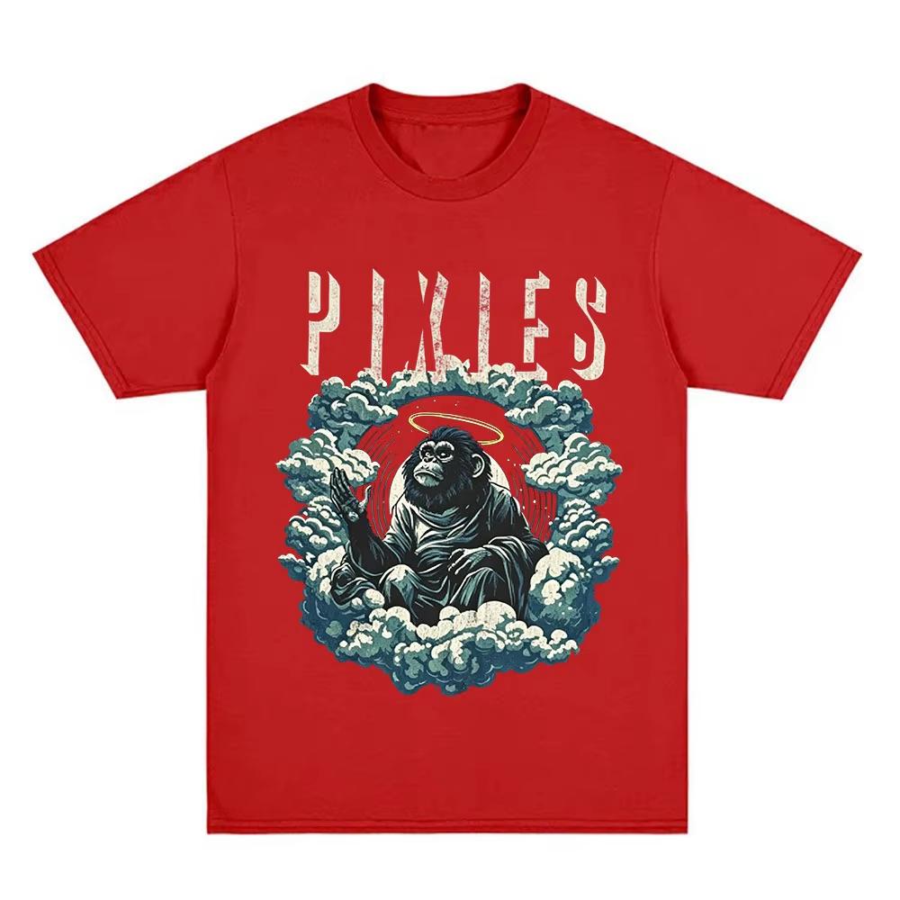 Pixies Cotton T-shirt Stardust Monkey Gone To Heaven Graphic Print Tee Streetwear Women Men Breathable Material No Stuffiness in Hot Summer
