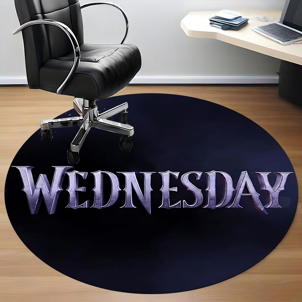 1PC Wednesday Addams Office Round Rug Perfect for Office Non-Slip Backing, Decorative Floor Mat yy250916040