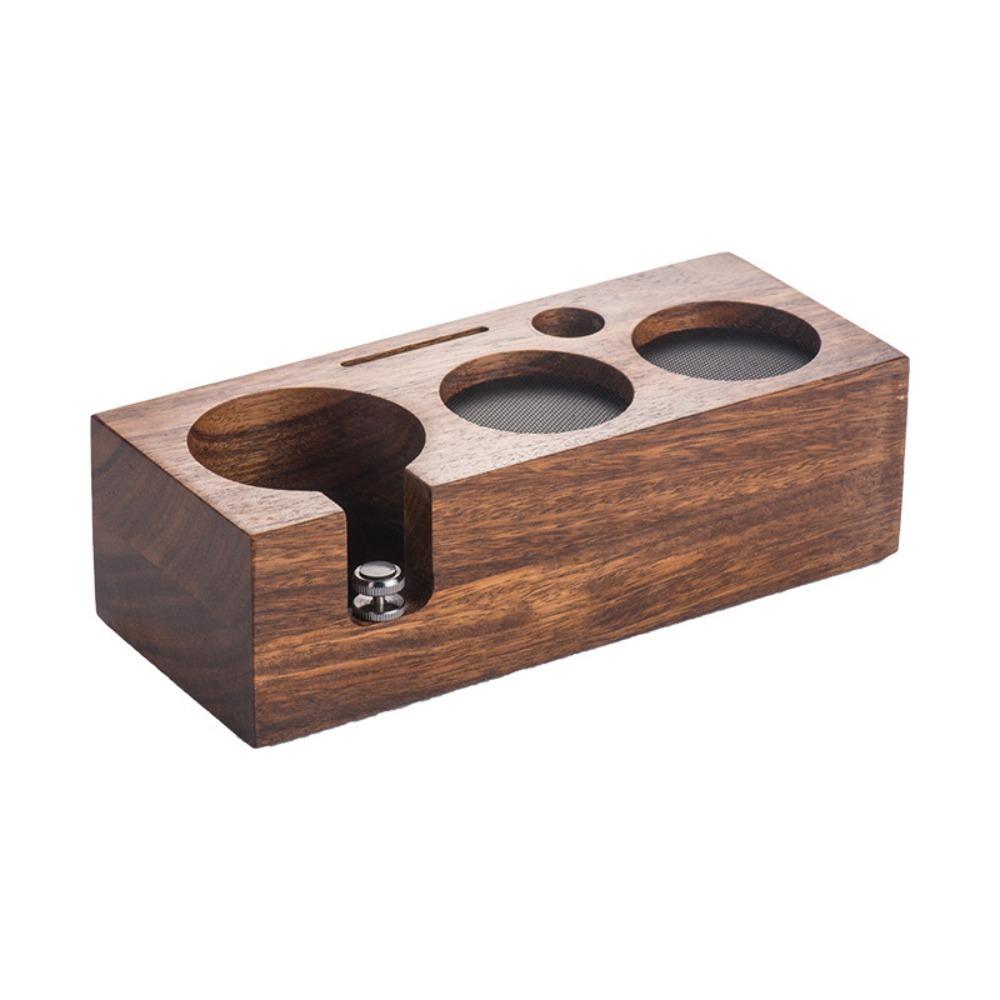 3 in 1 Wooden Coffee Tamper Station 51/53/58 MM Coffee Tamper Base Coffee Tamper Holder Water Bar