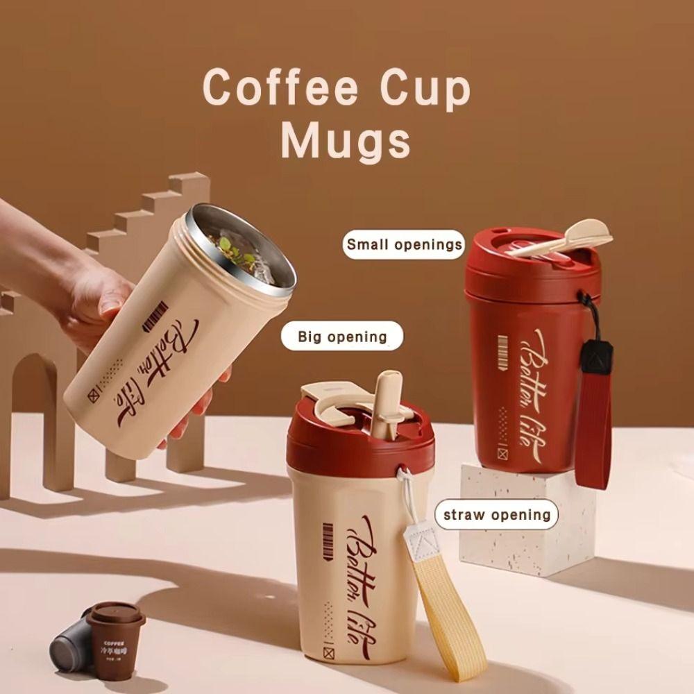 Keeps Cold and Heat Travel Thermal Cup 520ML Coffee Thermos Mug Coffee Vacuum Flask  Office Home